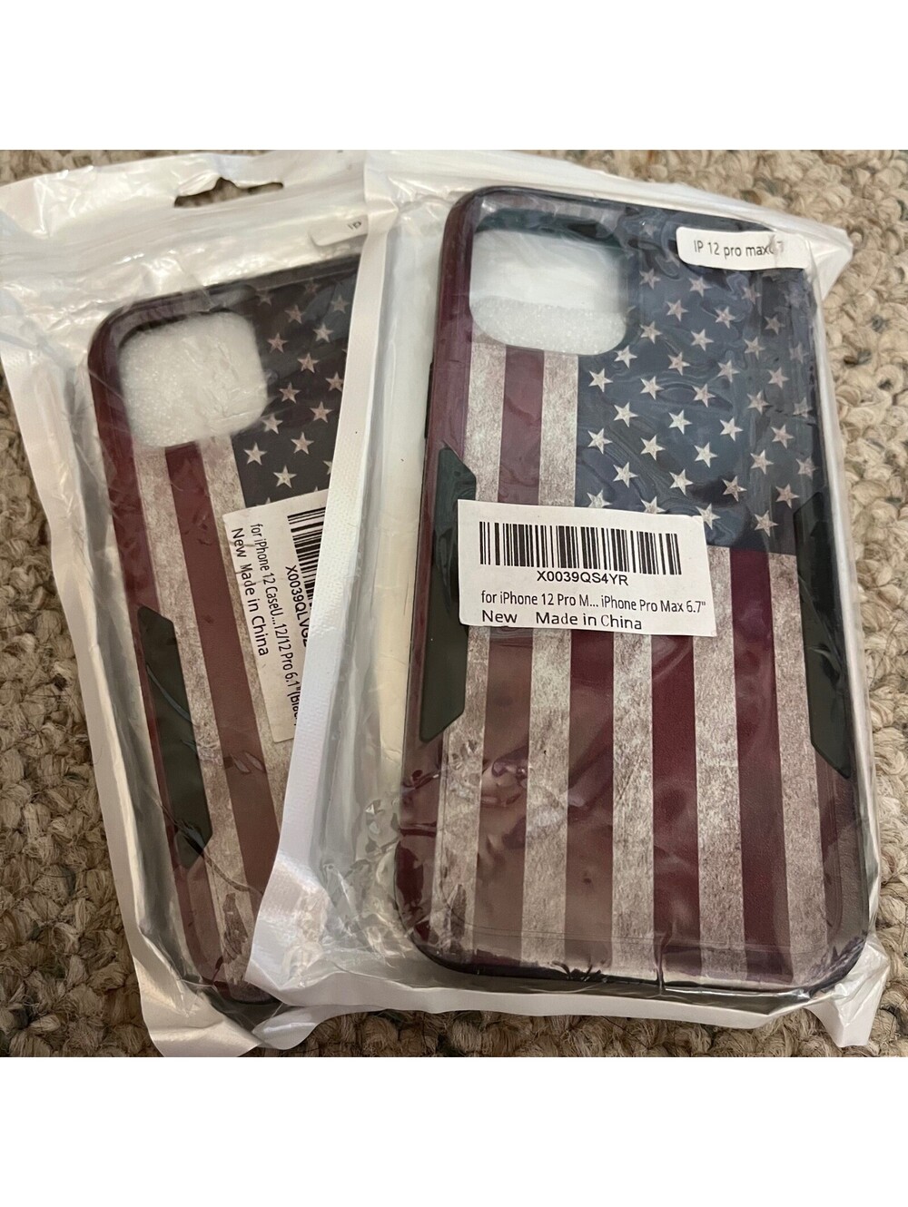 New Lot 2 iPhone 12 Pro Max Cases Old Glory Edition Rugged American Flag Rustic